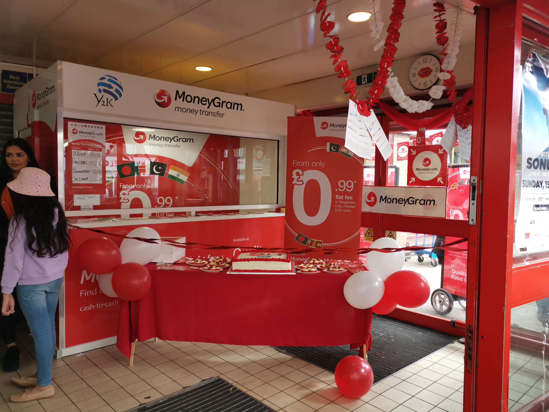 MoneyGram branded in-store counter launch event